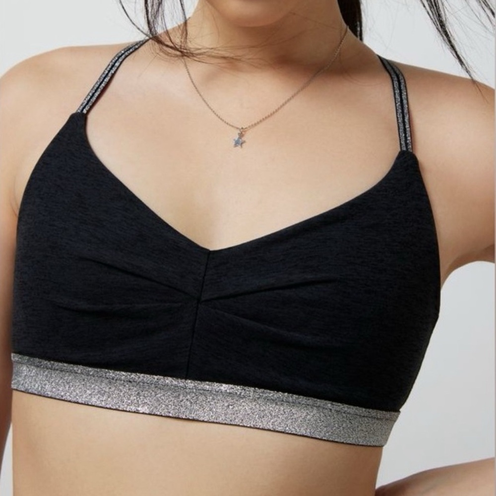 Beyond Yoga Spacedye Shine On Sports Bra In Darkest Night Size Small NWT